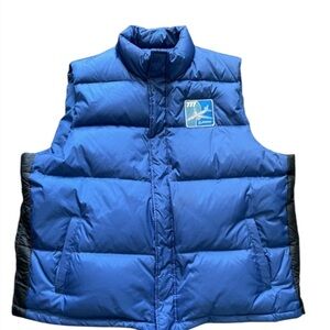 Vintage Boeing 777 Duck Down & Feather Blue Puffer Vest by Togo Men’s XL